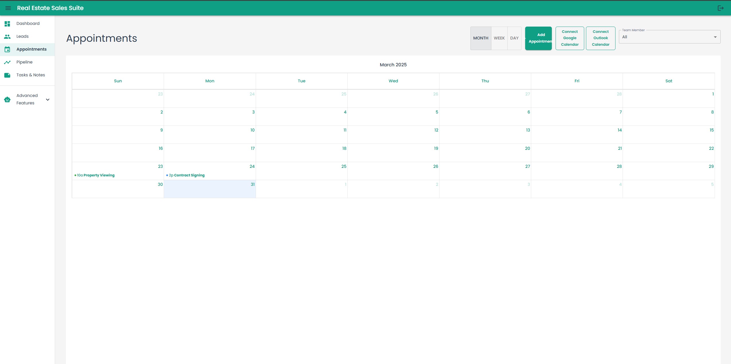 Appointments Calendar